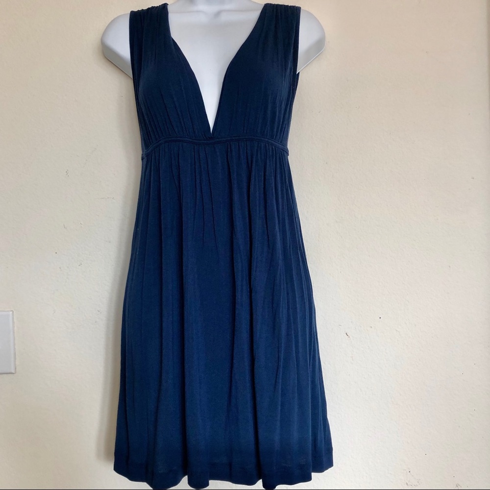 Ophelia V- Neck Dress in Navy